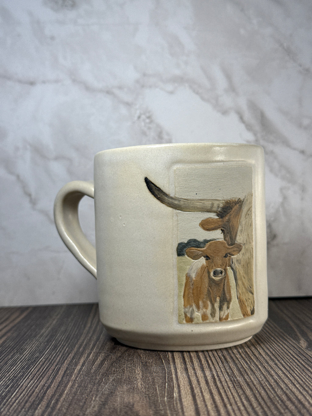 Longhorn Cow/Calf Mug (SECONDS)