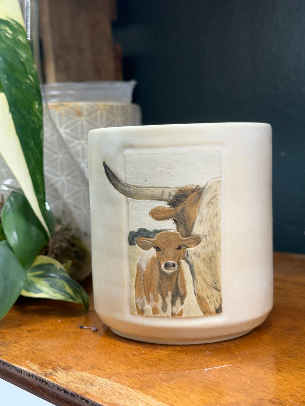Longhorn Cow/Calf Mug (SECONDS)