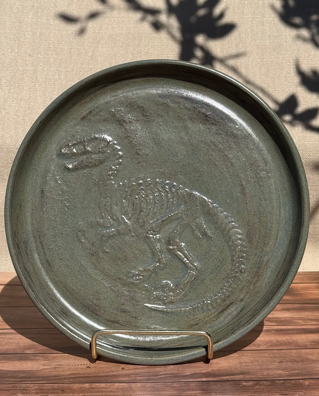 T Rex Fossil Plate