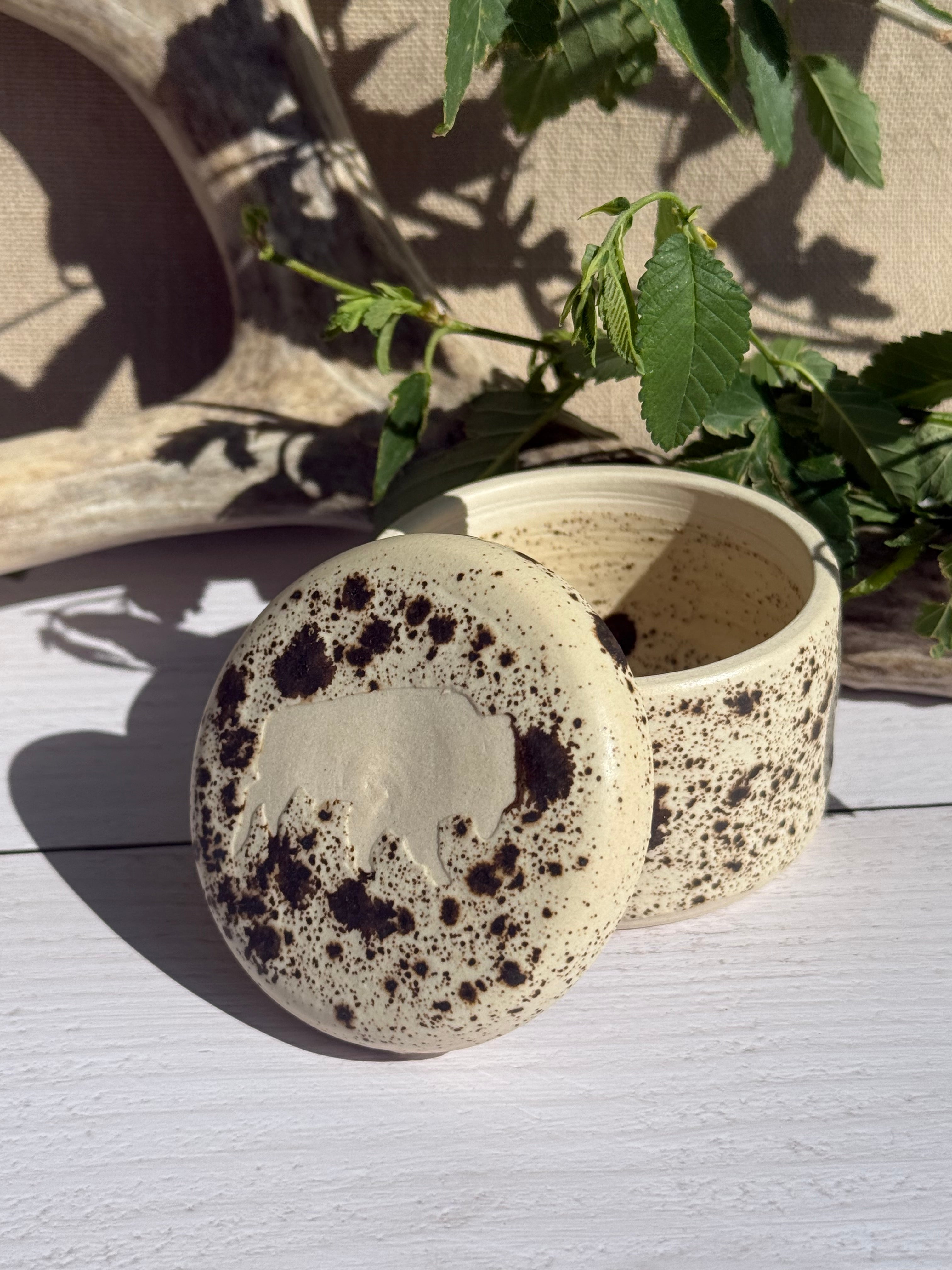 Bison Lidded Container